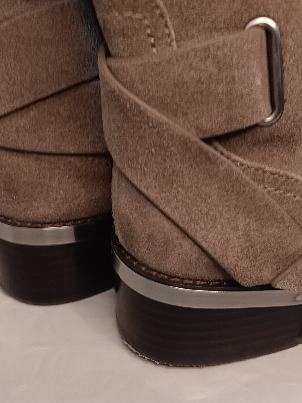 Vince Camuto Wethima Suede Moto Boots Size 6 - Picture 6 of 10